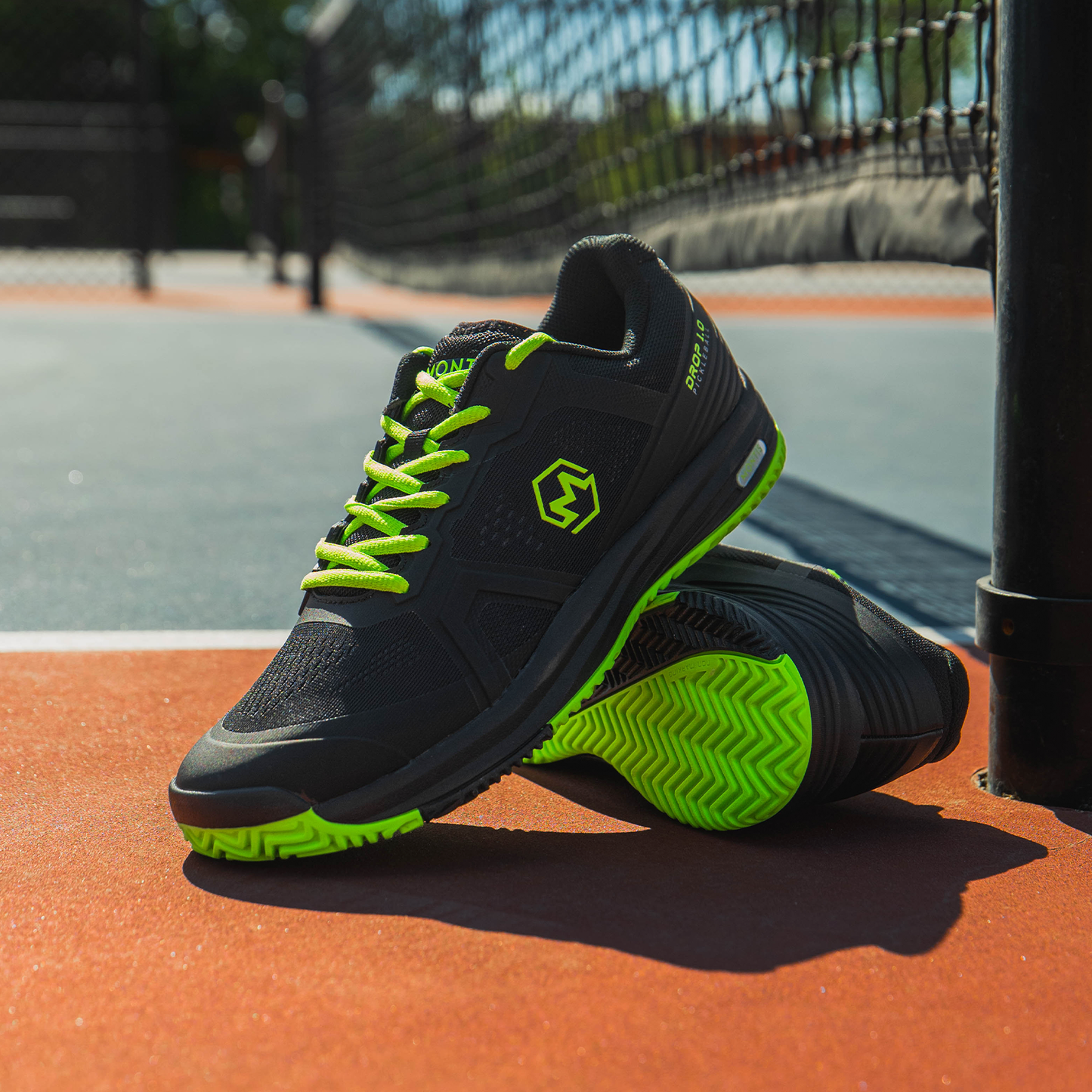 Black & Green Drop 1.0 Pickleball Shoes