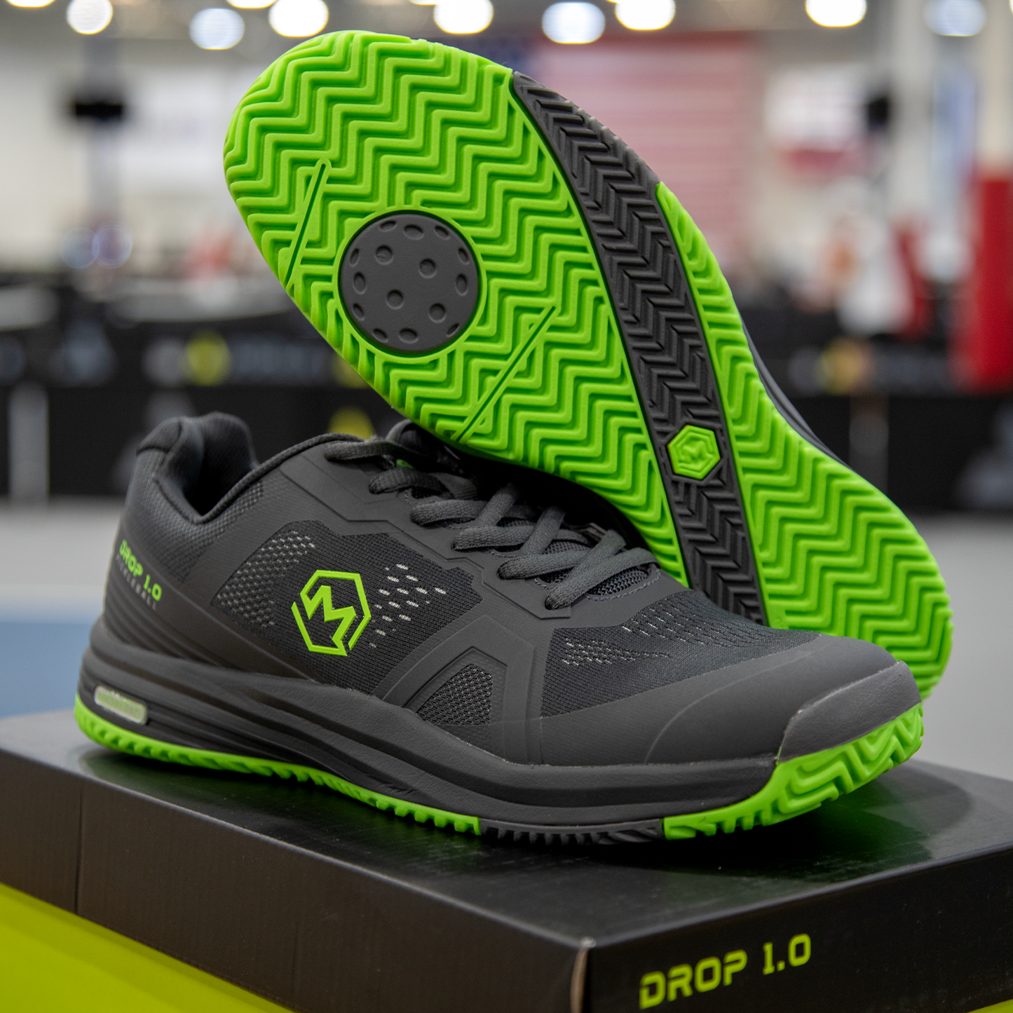 Grey & Green Drop 1.0 Pickleball Shoes